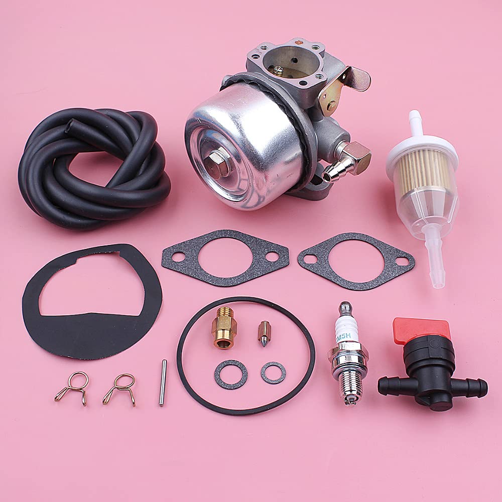 PEGGYLIN Kit de reparación de Juntas de carburador Compatible con K90 K91 K141 K160 K161 K181, Manguera de Filtro de Combustible, válvula de Cierre, Pieza de Repuesto for cortacésped