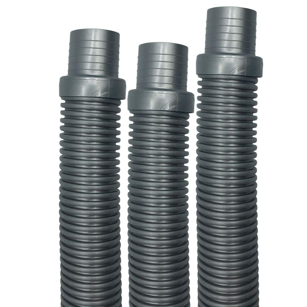 Puri Tech 3 Pack Universal Pool Cleaner Hose 48 Long, Silver Color, for Hayward Navigator, Vac Ultra, AquaBug