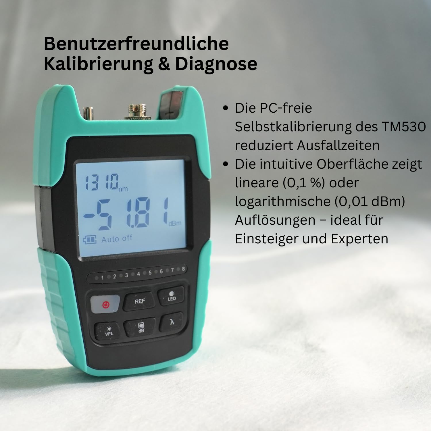 TM530 4 in 1 Optical Power Meter with VFL RJ45 LED Light LWL Optisches Leistungsmessgerät