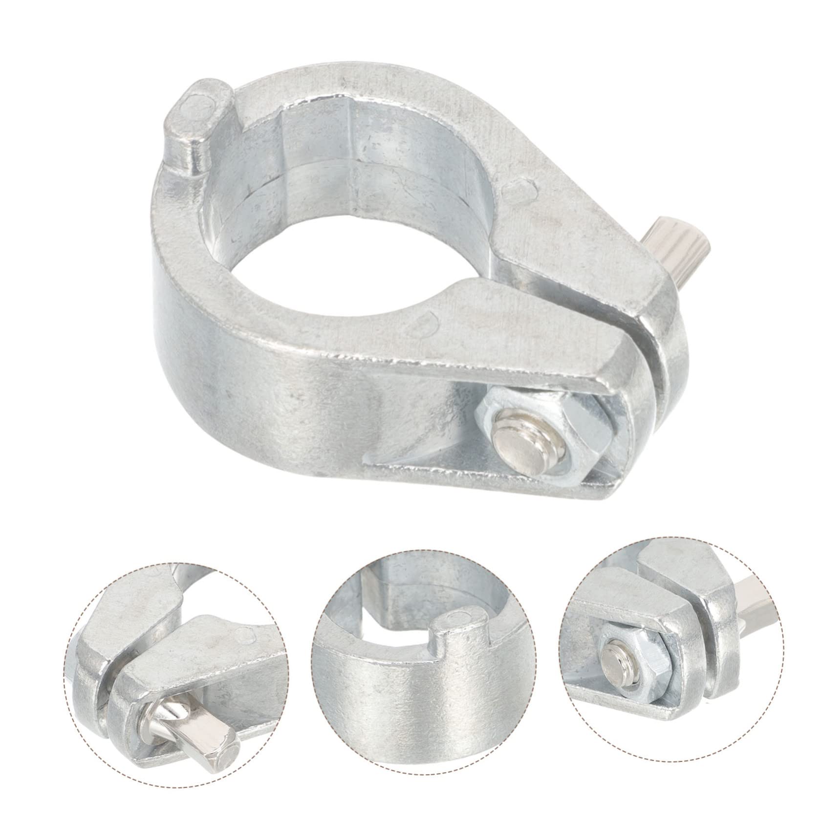 Totority Drum Set Cowbell Clamp Metal Cow Bell Clamp for Bass Drum Easy Install Drum Cowbell Holder