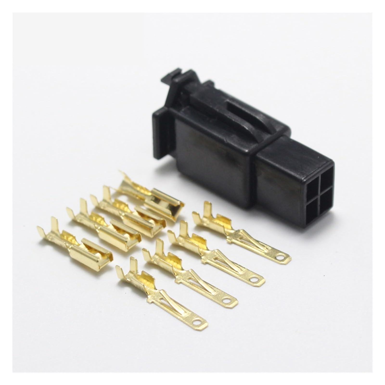 Connecteur automobile 2.8mm 4 broches noir avec bornes à sertir pour faisceau moto et voiture