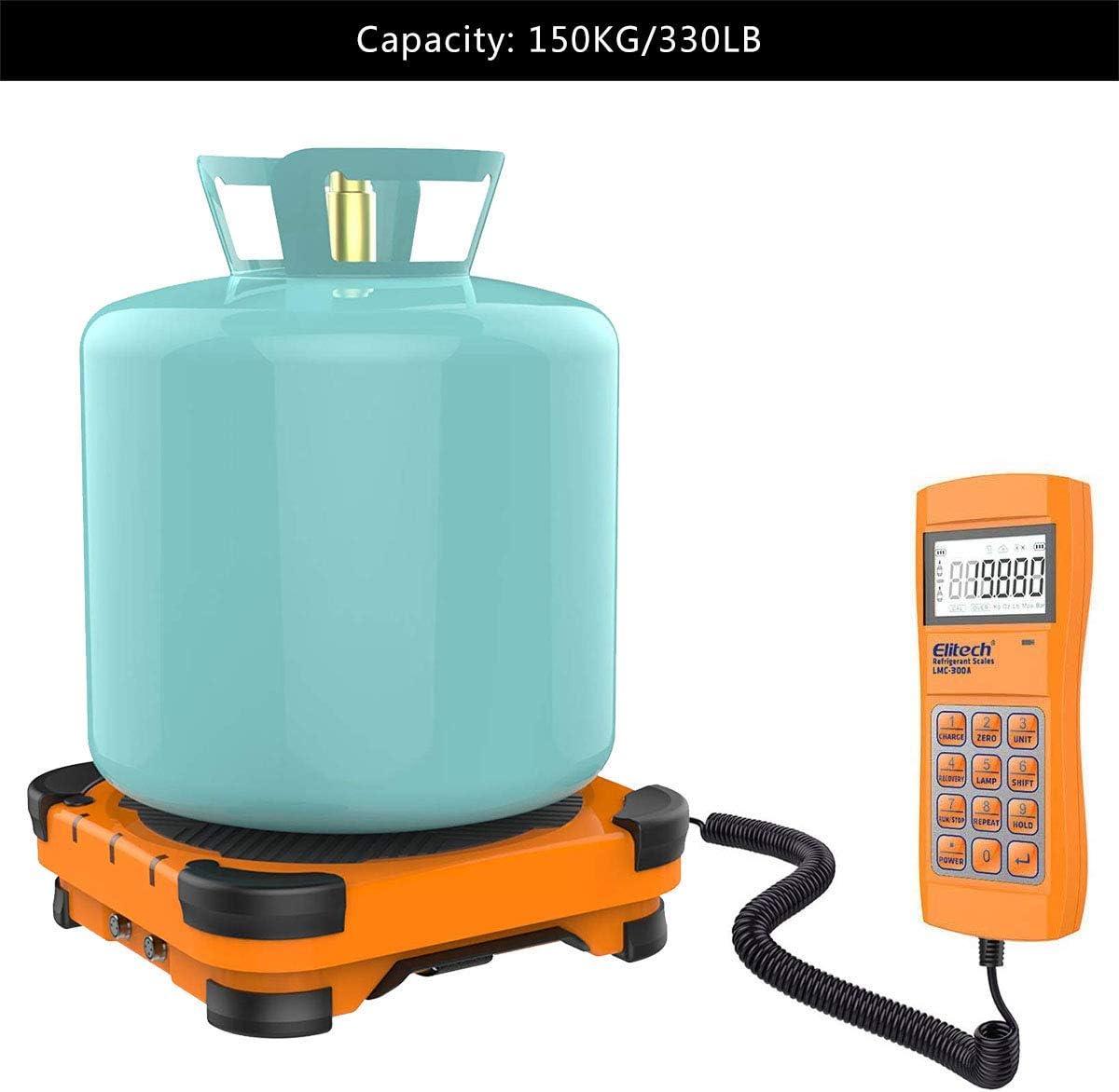 Elitech LMC-300A HVAC Refrigerant Charging/Recovery Scale Charging Valve 330lbs/150kgs : Automotive