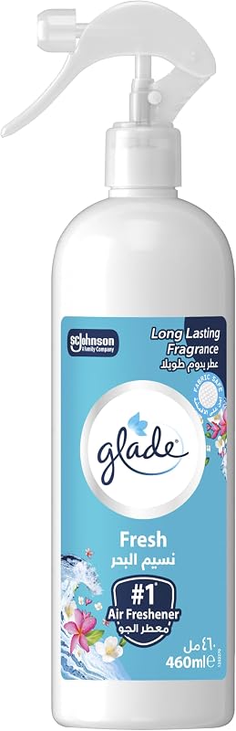 Glade Multispray Fresh Air Freshener, Eliminates Unwanted Odour On both Air & Fabric, 460ml
