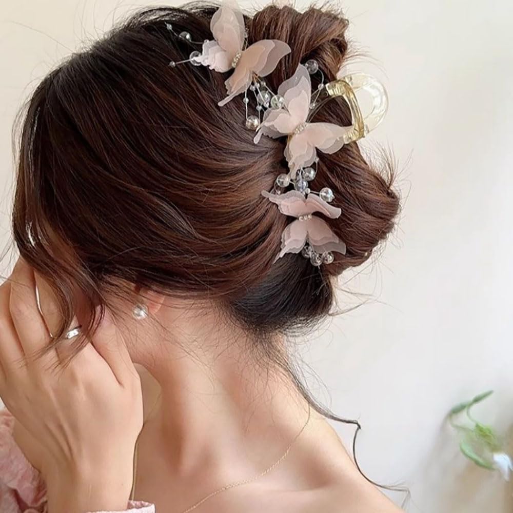 Amazon.com : 2Pcs Butterfly Hair Claw Clips, Cute Hair Clips  display picture 1