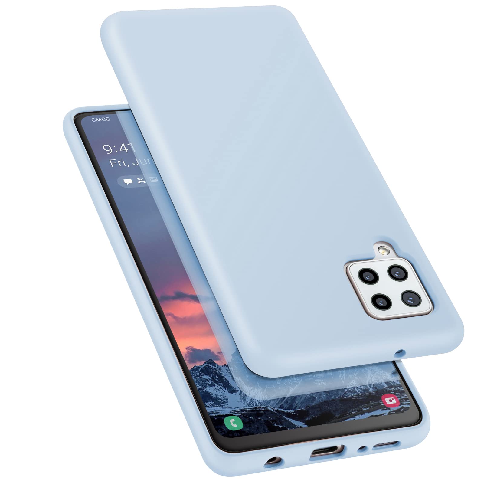 E Segoi Designed for Galaxy A42 5G Case, Liquid Silicone Gel Rubber Shockproof Case Soft Microfiber Cloth Lining Cushion Compatible with Galaxy A42 5G