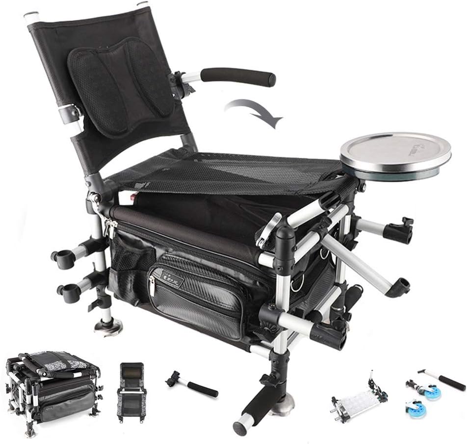 Nwlzx Multifunction Fishing Chair, Portable Folding Fishing
