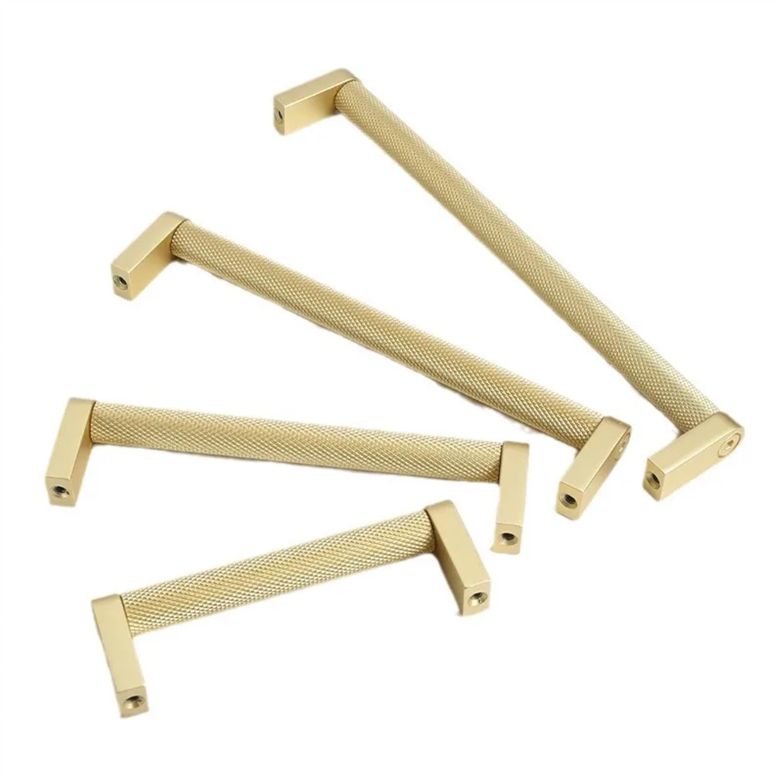 Poignée de porte en laiton moleté luxe or pour cuisine raffinée