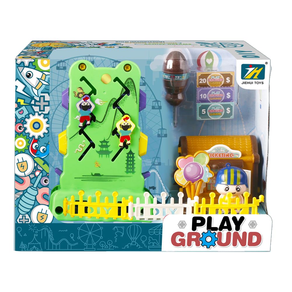 Funny Amusement Park Gear Building Blocks - DIY Assemble Climbing Wall - Creative Fun for 3+ Kids