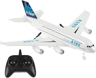 OTTCCTOY RTF RC Plane, 2.4Ghz 2 Channel Remote Control Airplane Builted in 6-Axis Gyro, A380 RC Airplane for Kids Boys EPP Beginner Glider