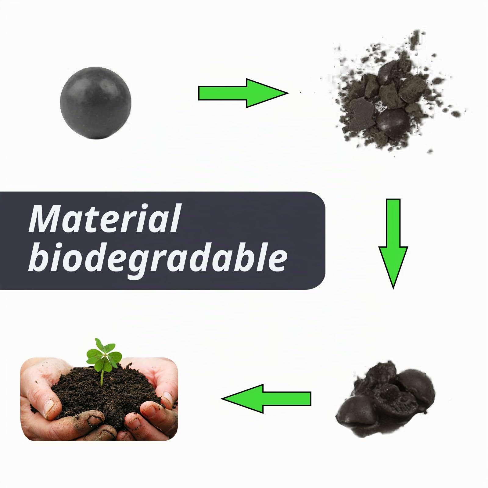 Bola de arcilla dura, 500 g, 9 mm, bola de barro para ejercicios de centrifugado