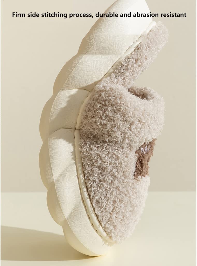 Zapatillas Zapatos de algodón ligeros y cómodos, zapatillas de casa antideslizantes antideslizantes de invierno para mujer, zapatillas suaves y esponjosas cálidas para mujer Zapatos de algodón