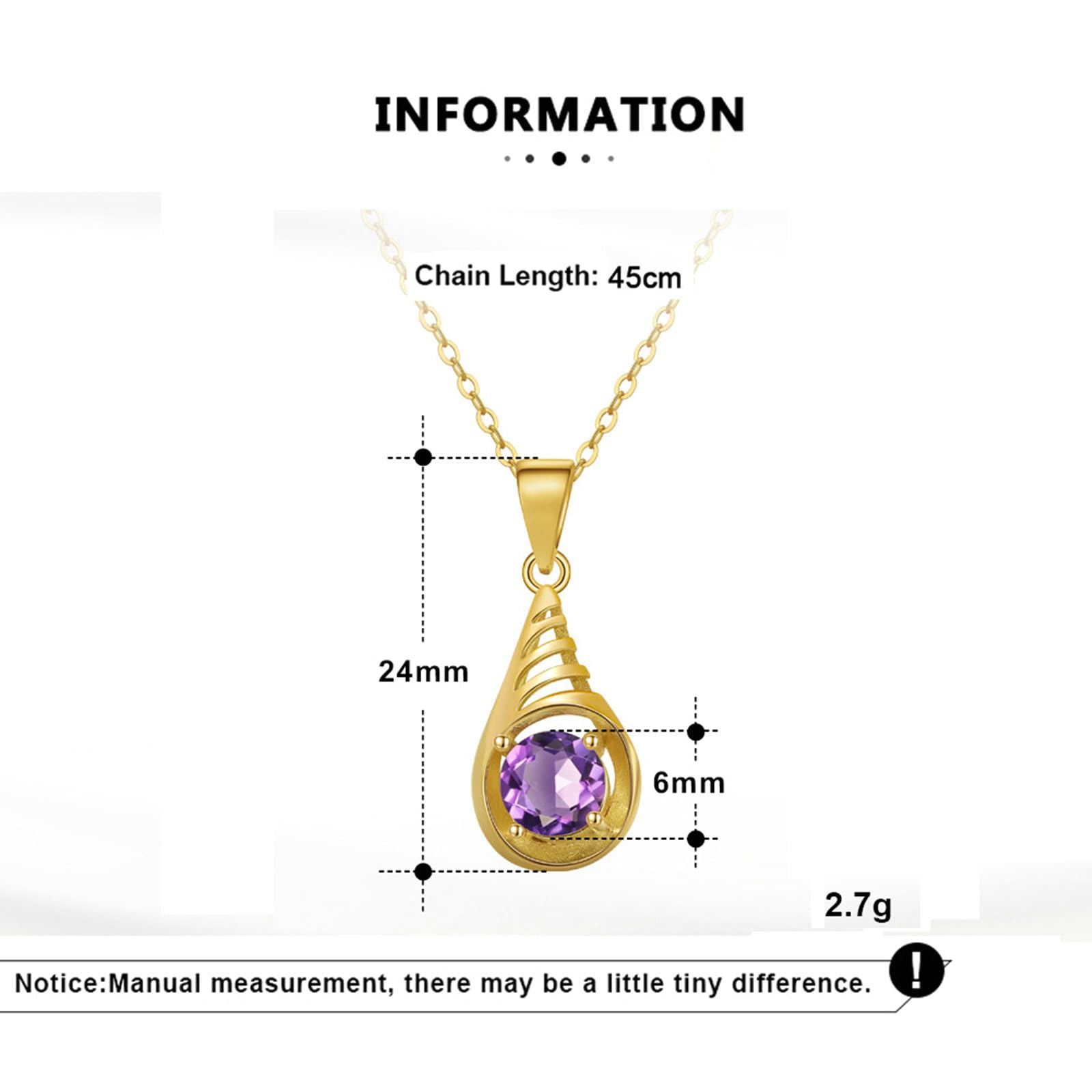 Collana Pendente Donna in Argento Rosso Collana Pendente Goccia d'Acqua Granato