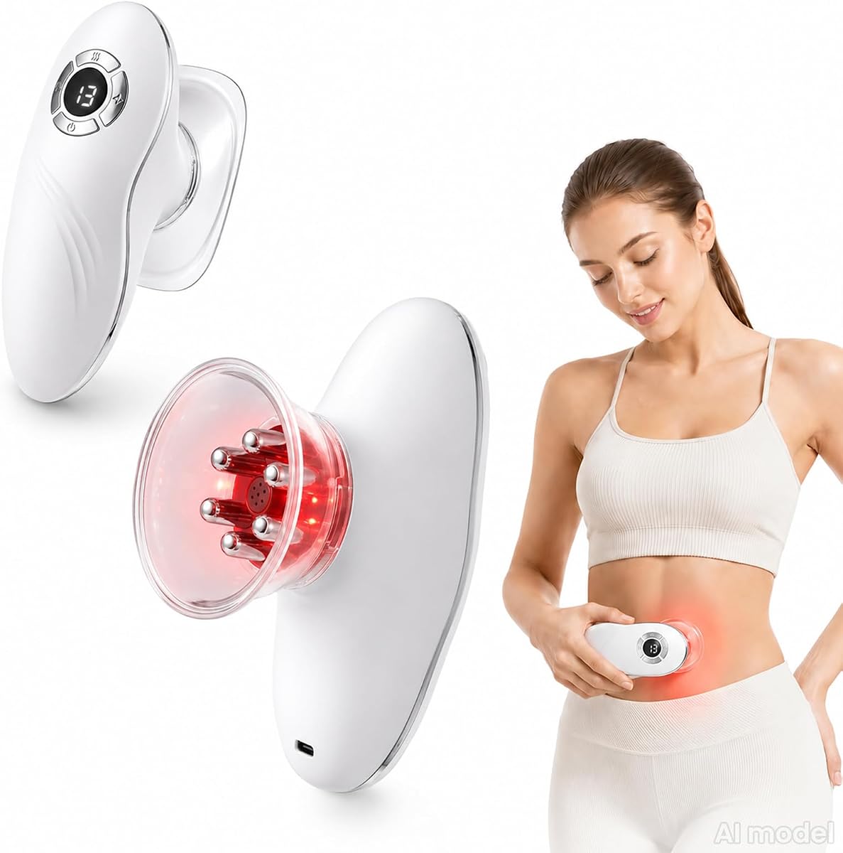 Body Sculpting Machine, 5-in-1 Cupping Massager for Lymphatic Drainage | Red Light Therapy,Heat,Gua Sha,Soothingpulse and Vibration,5 Mode 9 Intensities,for Belly Legs Arms Cellulite & Stretch Marks