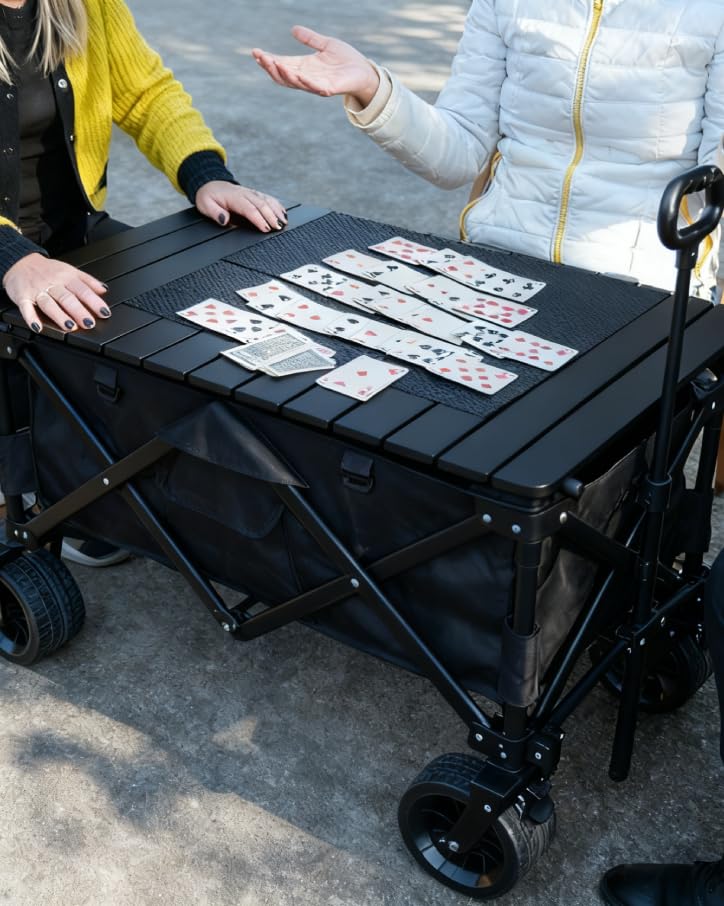 Save 26% on Foldable Utility Wagon with Table & Large Wheels - Image 2