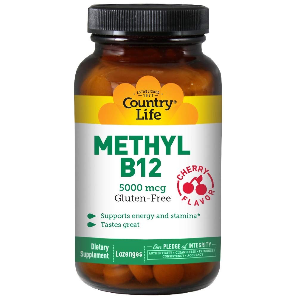 Country LifeMethyl B12 5000 mcg Cherry Flavor Lozenges 60's
