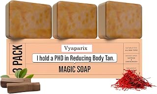 Vyaparix Magic Soaps Sandalwood & Saffron Magic Soaps For Bath (300 Gms Pack Of 3) | Paraben Free | Chandan & Kesar Bath S... Price In India