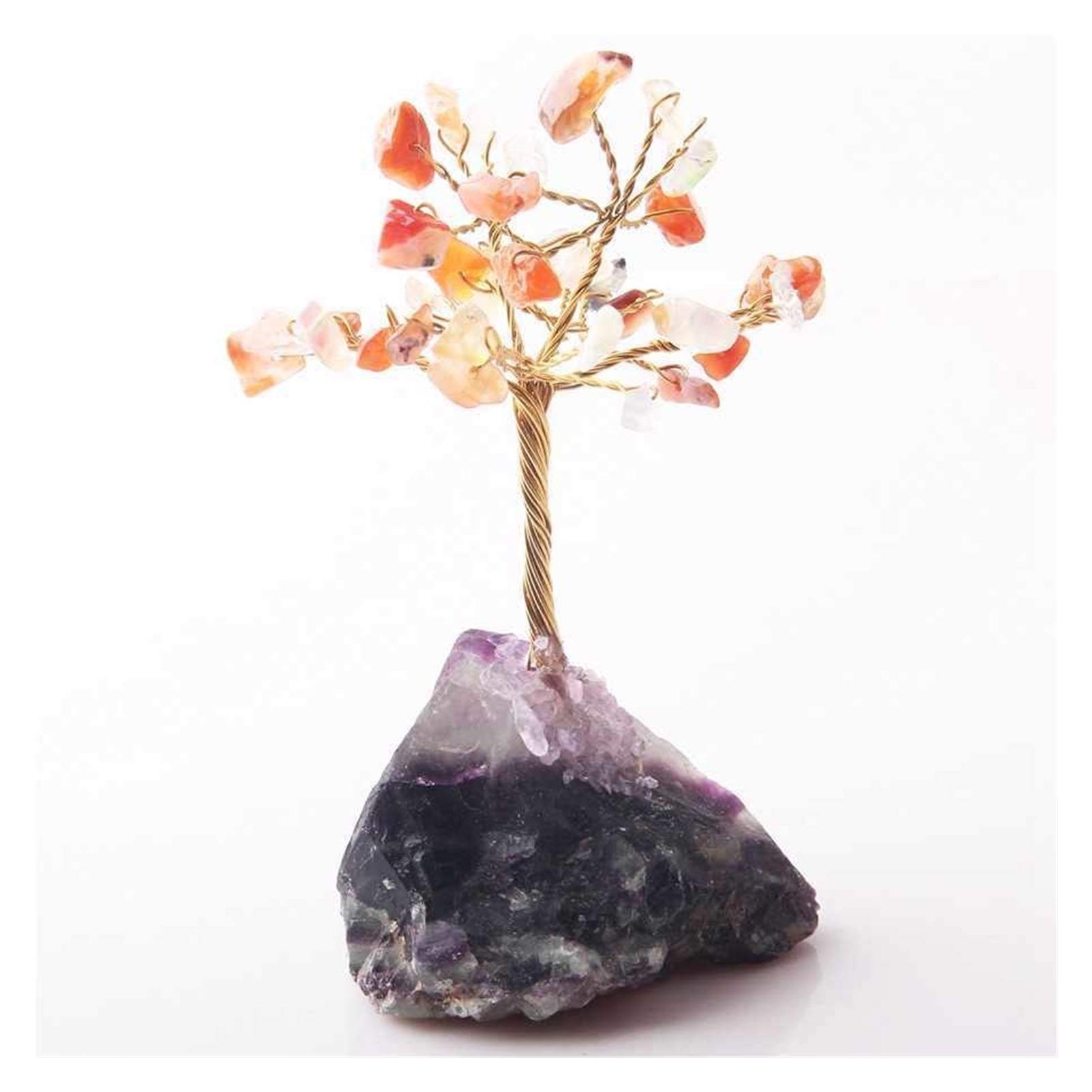 Glücksornament Kristall Glücksgeldbaum Figur Ornamente Feng Shui Edelstein for Reichtum Glück Home Büro Dekor Geburtstagsgeschenk Glücks-Pendel(A)