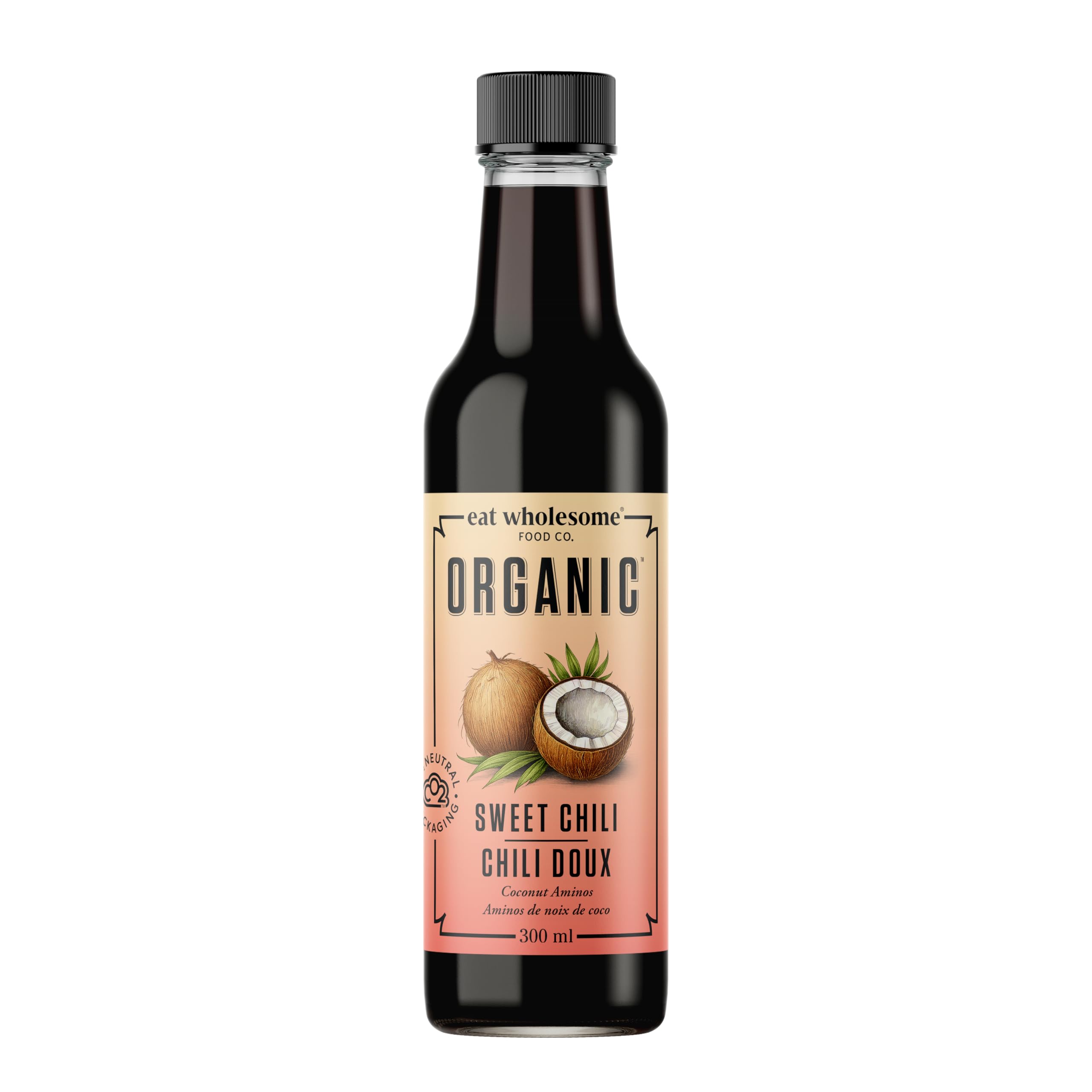 Eat Wholesome Organic Coconut Aminos, Sweet Chili, 300 ml - Vegan, Naturally Fermented, Reduced Sodium - For Marinades, Dipping Sauce, Rice Bowls and More