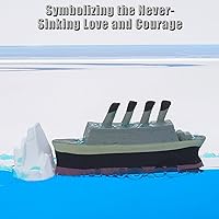 Vista 4 de Honsheng Juguete Simulador del Titanic Insumergible Barco Ondulante en una Caja Onda Líquida Crucero Fluido Decoración de Barco Ornamento