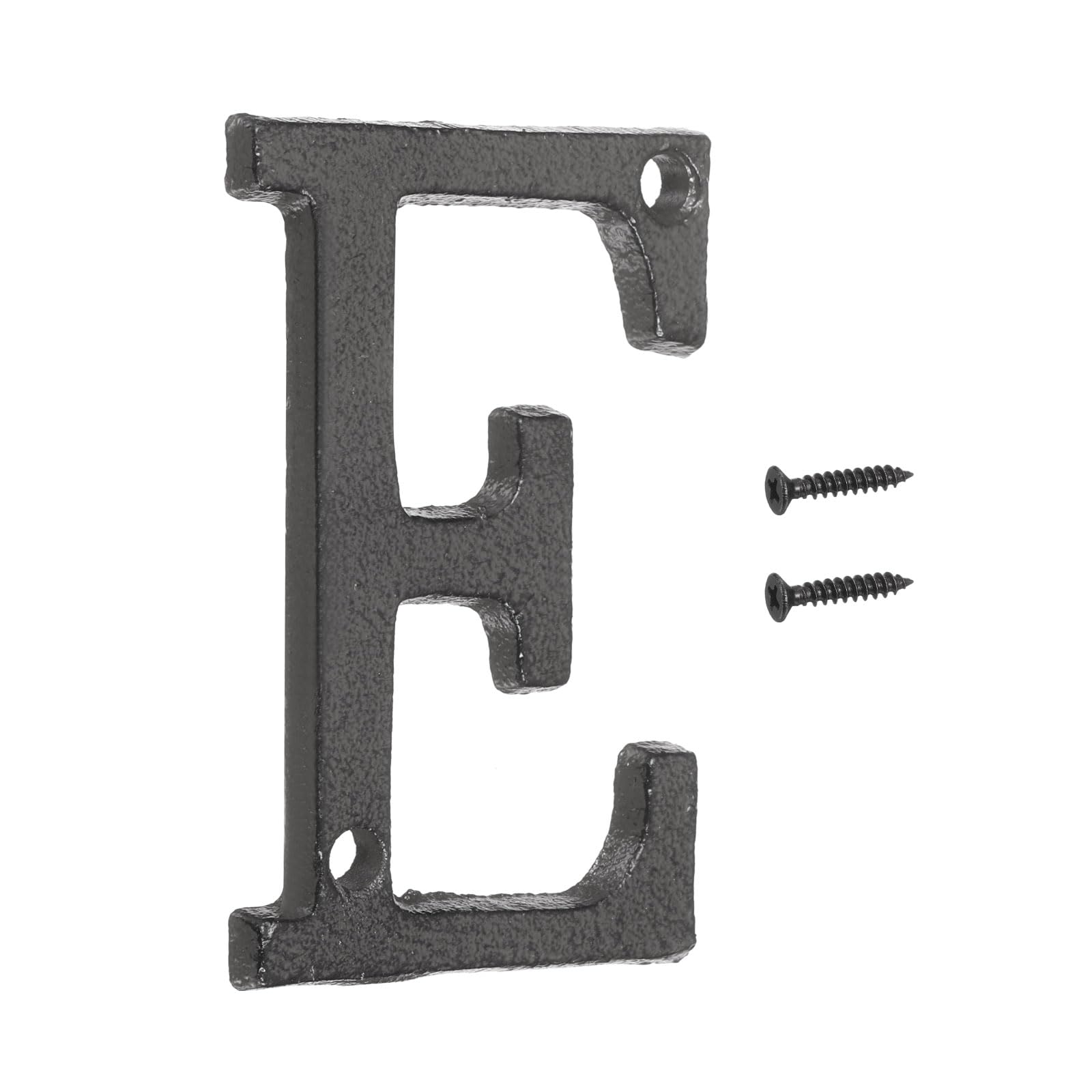 sourcing map House Numbers and Letters, 75mm Cast Iron Metal Vintage Address Letters for Outside, Solid House Number with Screws for Apartment Office Hotel Room Signs(Letter E) โ image 1