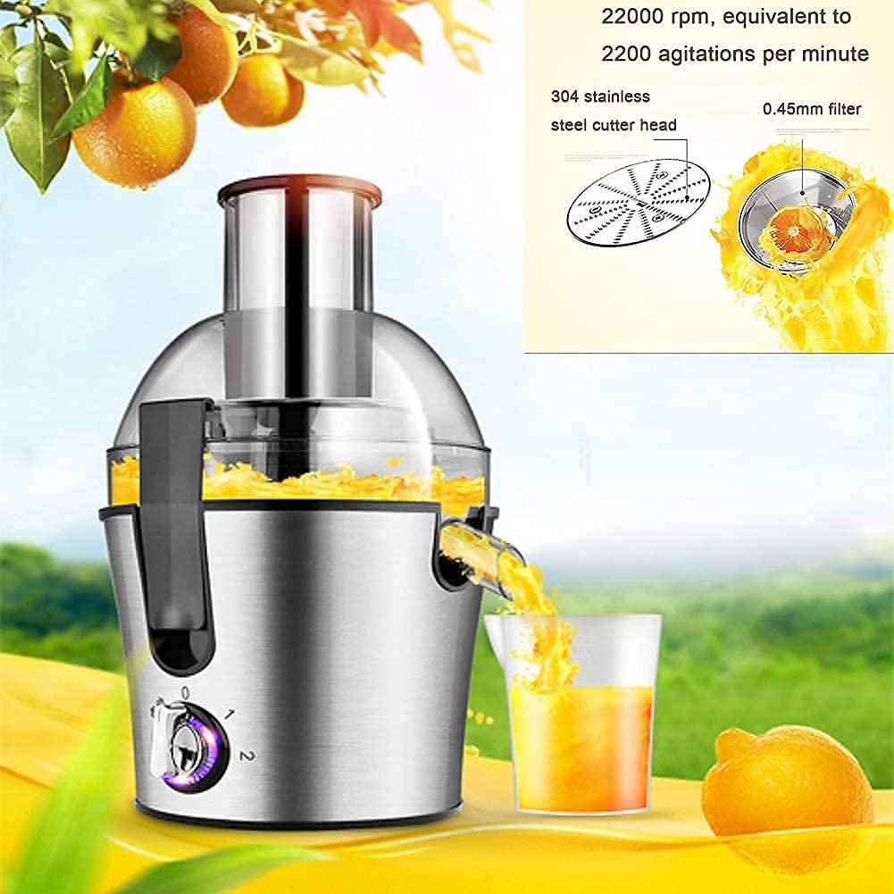 Juicer Machines,Juicer Machine 3 Speed Centrifugal Juicers Powerful Juice Extractor Stainless Steel with Anti Drip Function Easy to Clean BPA Free 1.5 L Slow juicer