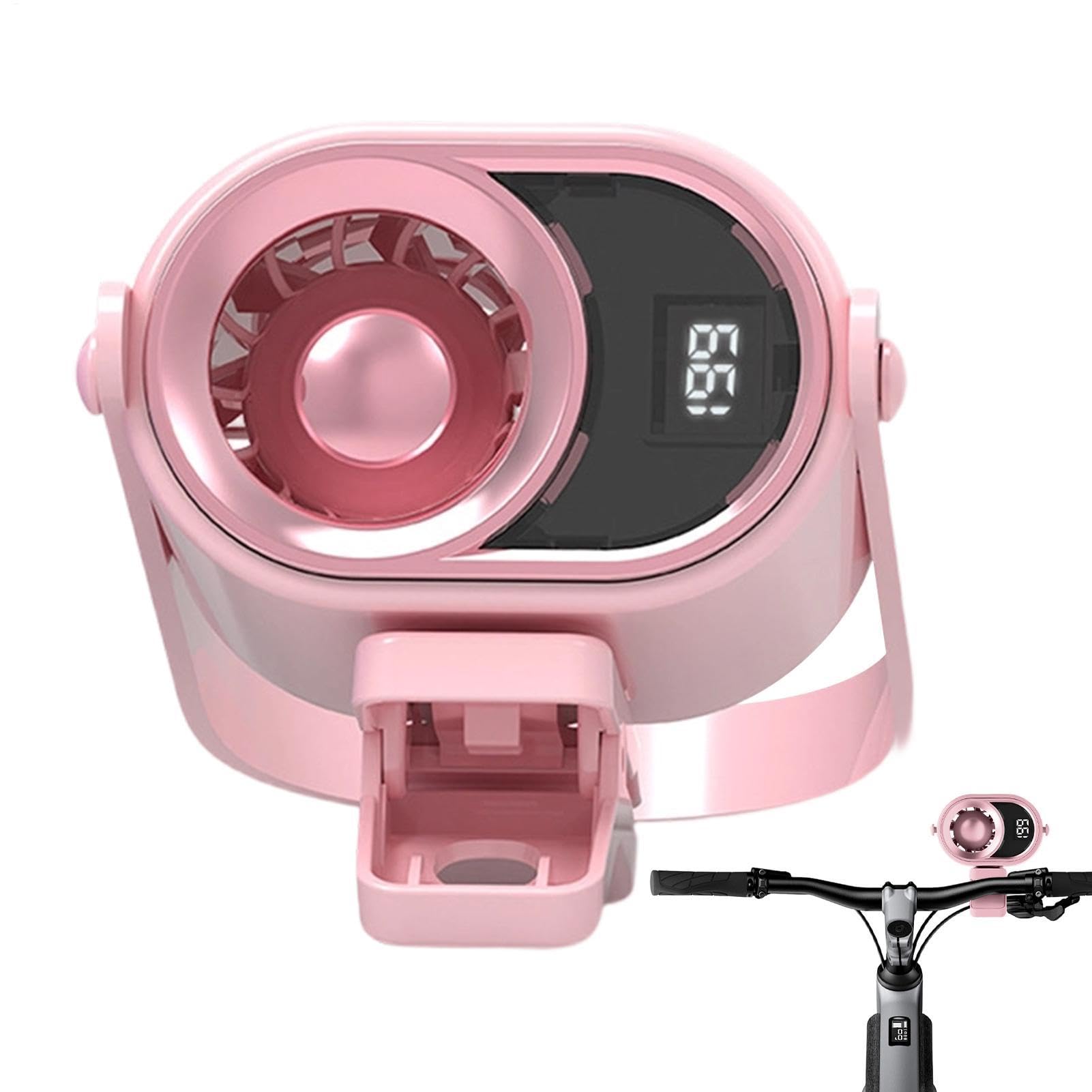 Ventilador pequeño con clip y luz mini enfriador de aire portátil para camping