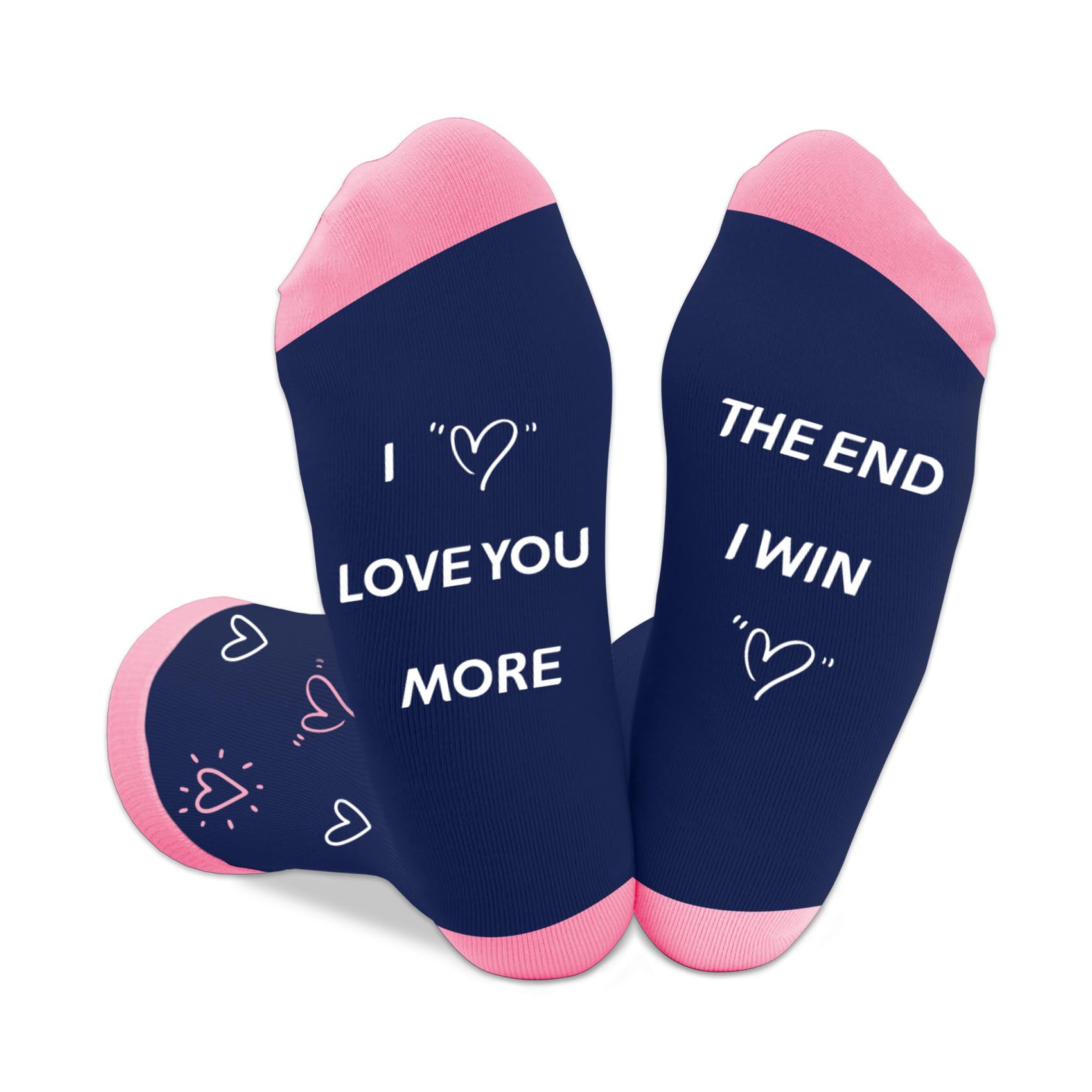 Valentines Day Gifts for Her Christmas Mothers Day Anniversary Birthday Stocking Stuffers long distance relationship Romantic I Love You More Gifts cozy Socks for Girlfriend Wife