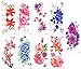 DaLin Sexy Temporary Tattoos Women 9 Sheets Peony Flower, Plum Blossoms, Blue Rose, Morning Glory