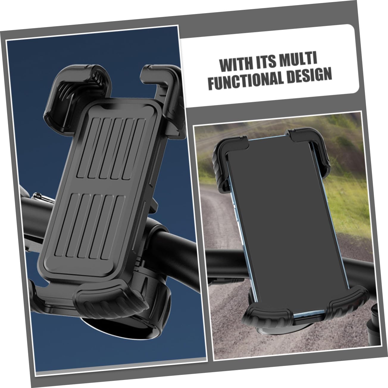 Artibetter 4pièces Support De Téléphone Antichoc Et Antidérapant pour Guidon De Vélo Et Scooter Fixation Universelle pour Smartphones