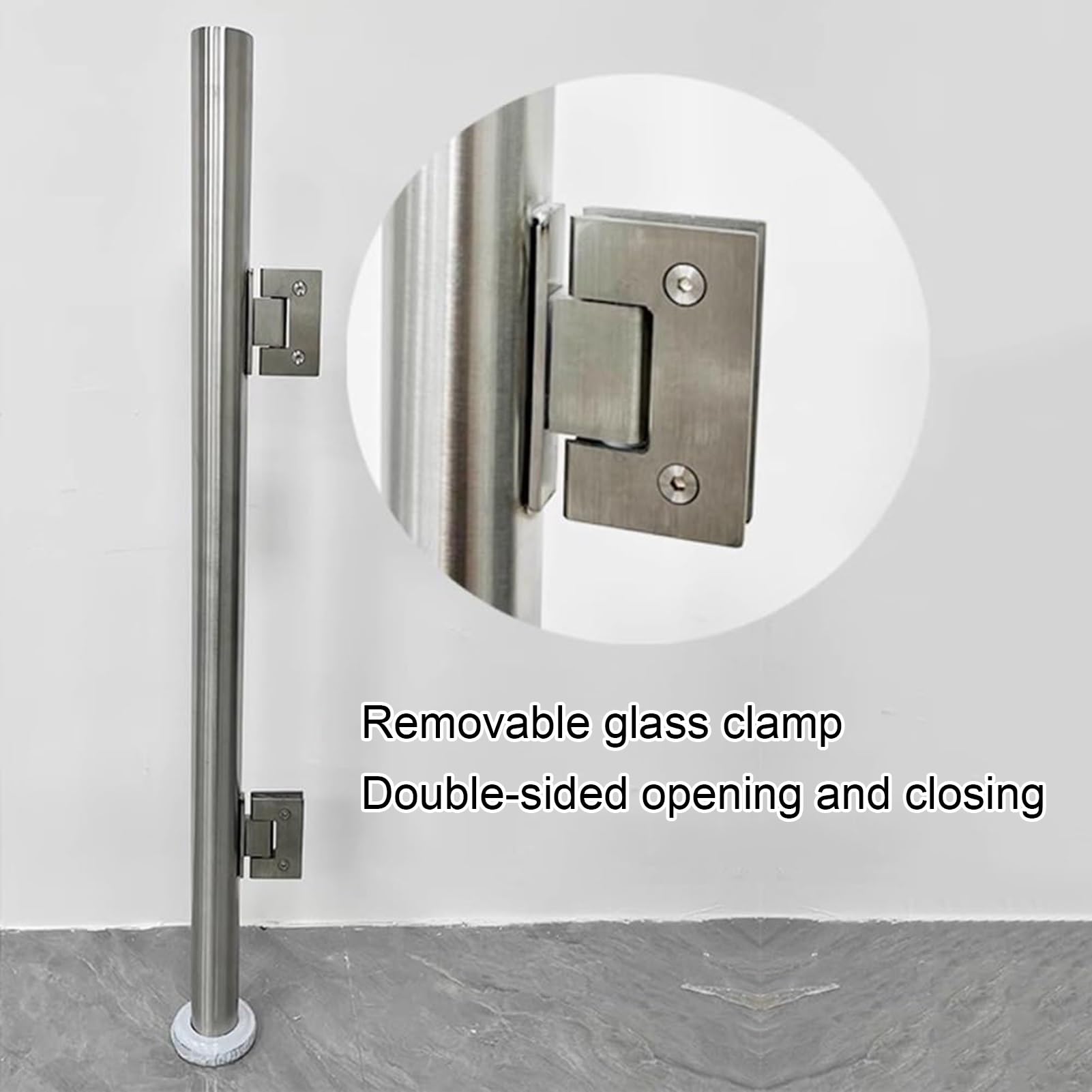 Barrera de Seguridad para Puertas batientes de supermercado, barandilla de acrílico para accesos Interiores, Control de Acceso a fábricas y Parques (160x98cm) - Protecció