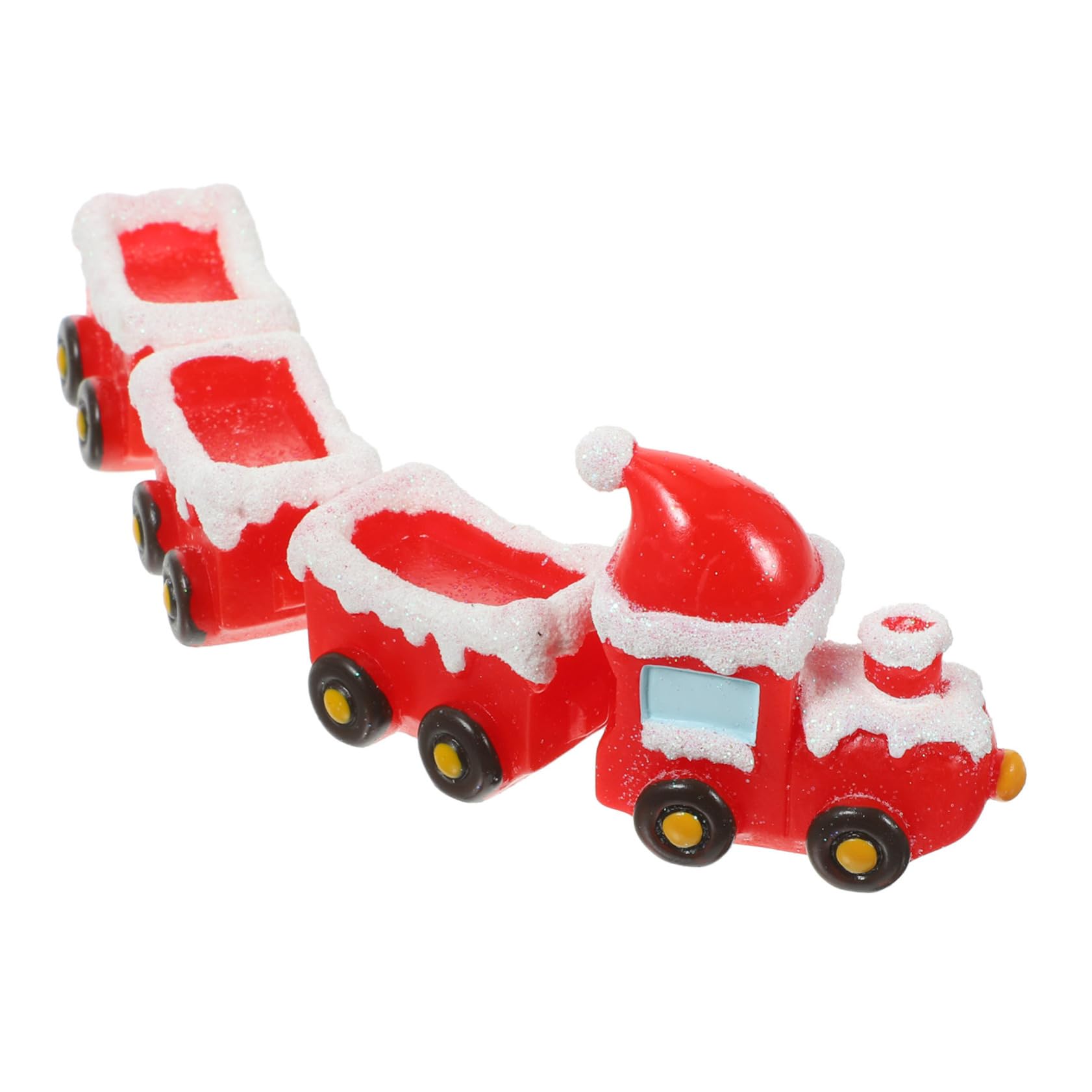 BESTOYARD 4juegos Accesorios De Miniaturas para Pueblo Navideño Decoración De Navidad Miniatura De Tren y Carrozas para Crear Escenarios Festivos Casa