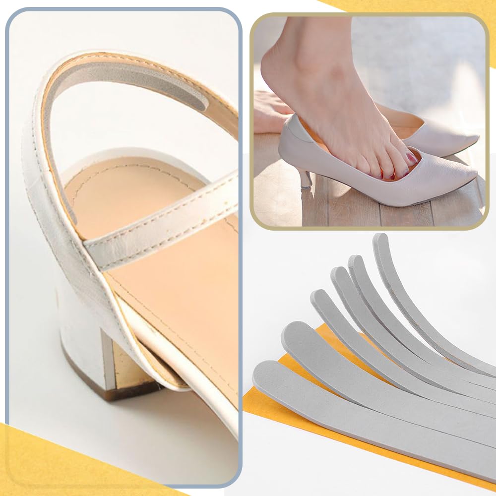 9 Piezas Almohadillas Adhesivas para el Talón, Protectores de Pies para Zapatos Correas Acolchadas para Mujer Correas de Talón Finas para Tacones Altos para Aliviar el Dolor de Pies
