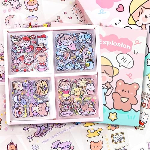 600+ Piezas/100 Hojas Kawaii Lindo Adhesivo, Kawaii Stickers,