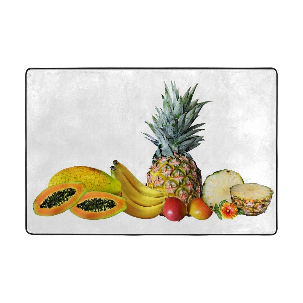 Tapis de jardin en velours corail tropical 160x122cm Ruchen