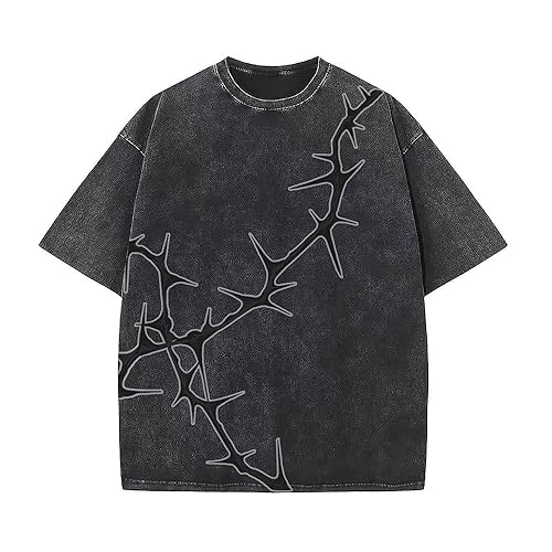 Y2K Graphic T-Shirts Vintage Oversized Tees Streetwear Casual Acid Washed