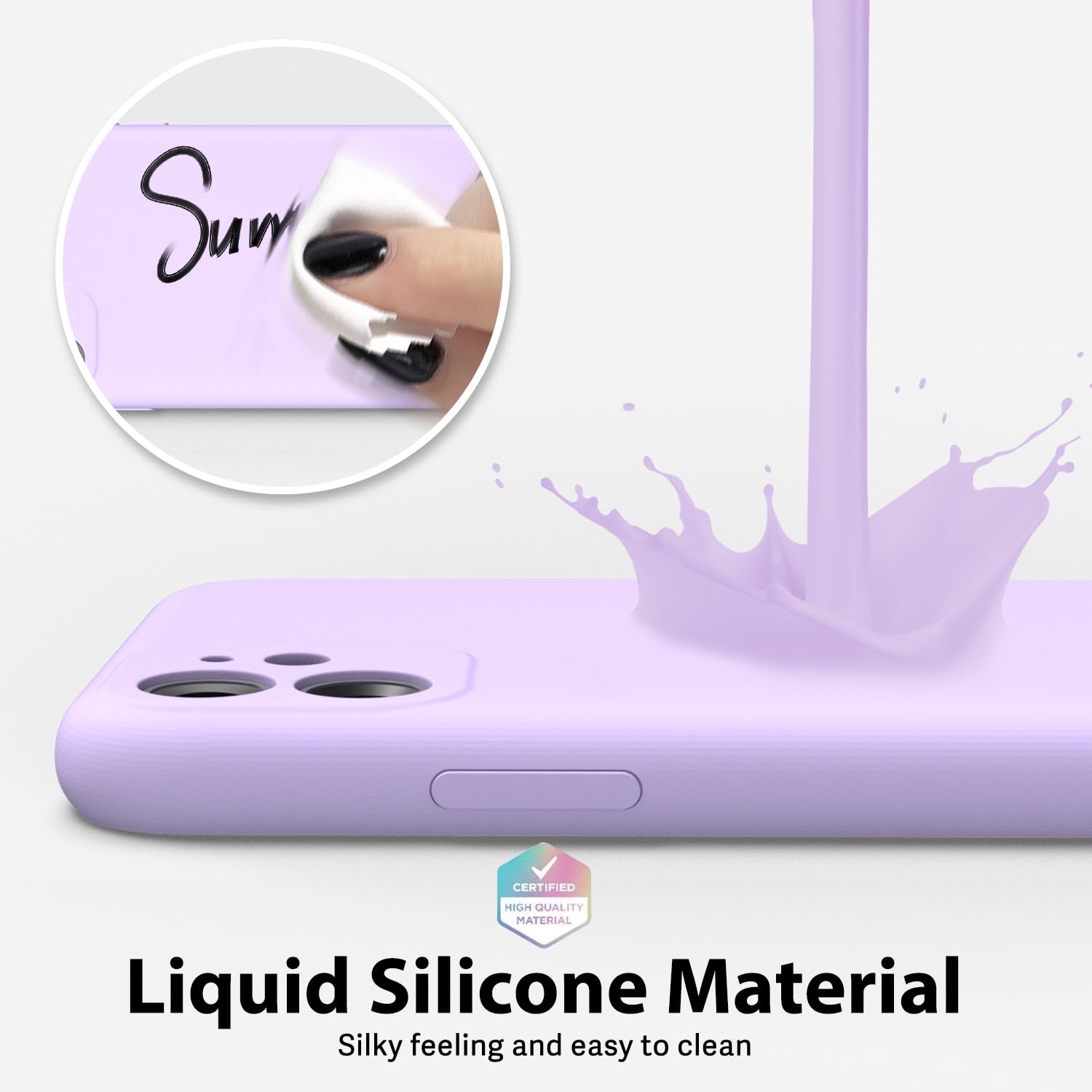 oakxco for iPhone 16 Pro Max Case Liquid Silicone, Soft Rubber Gel Elegant Aesthetic Basic Simple Cover, Cute Thin Slim TPU Matte Solid Color Plain Smooth Case for Women Girl, Light Pink — view 1261