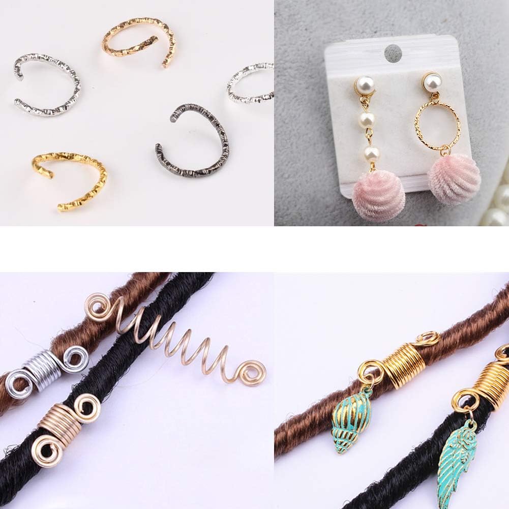 136 Pcs Dreadlocks Crochet Hook Set, Dreadlocks Crochet 1 Hook 2 Hooks 3 Hooks, Hair Locking Tool with Headwear, Hair Crochet Needle Set for Braid Craft, Dreadlock Crochet Needle with Soft Grip