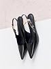 Tacones kitten slingback de Coutgo para mujer, de punta cerrada, con correa con hebilla, para boda o fiesta 5