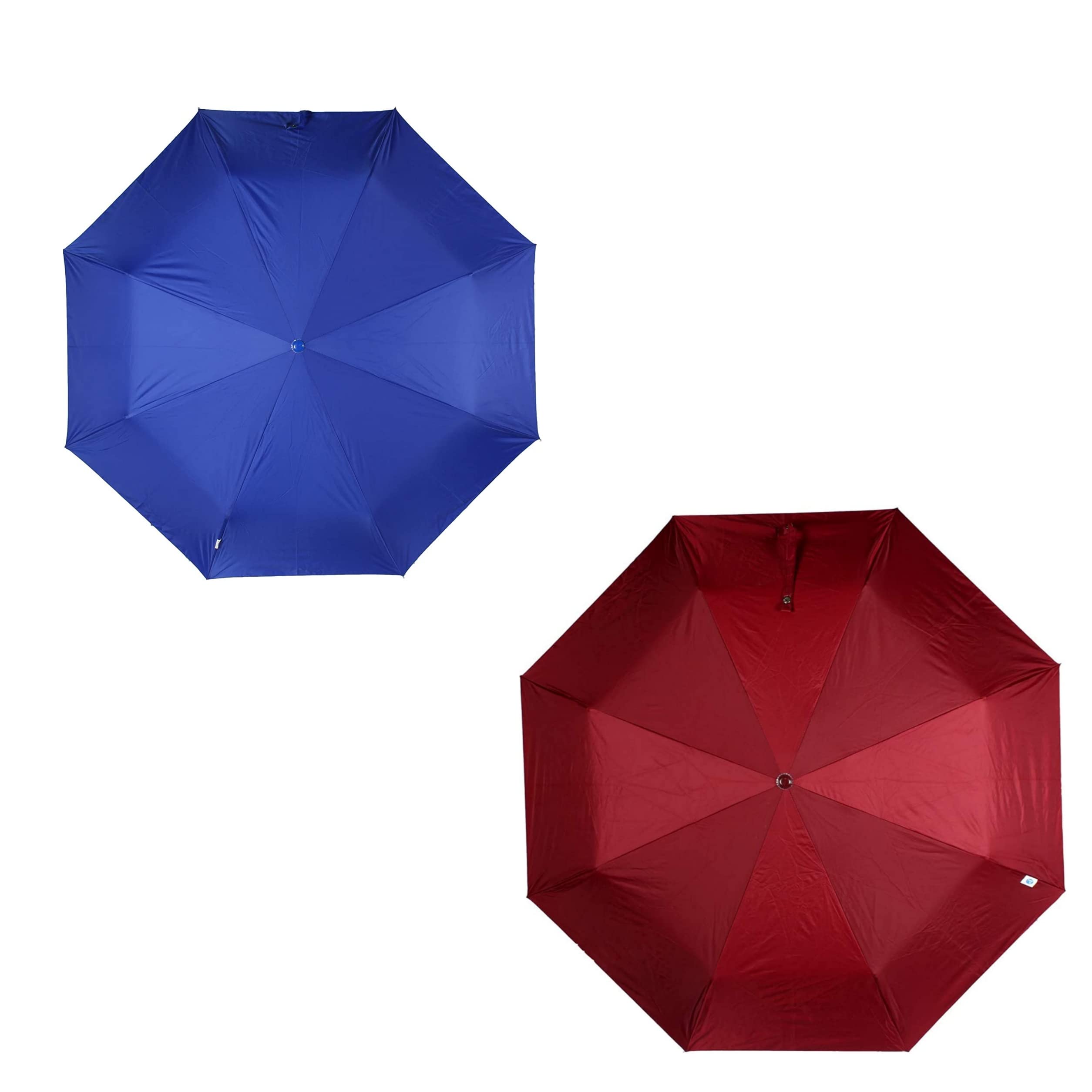 mahamaya fabrics & fashion Umbrella, 3 Fold, Blue-Red, Set of 2, Modern, Water Resistant, Adult, Rain Protection-picture-41