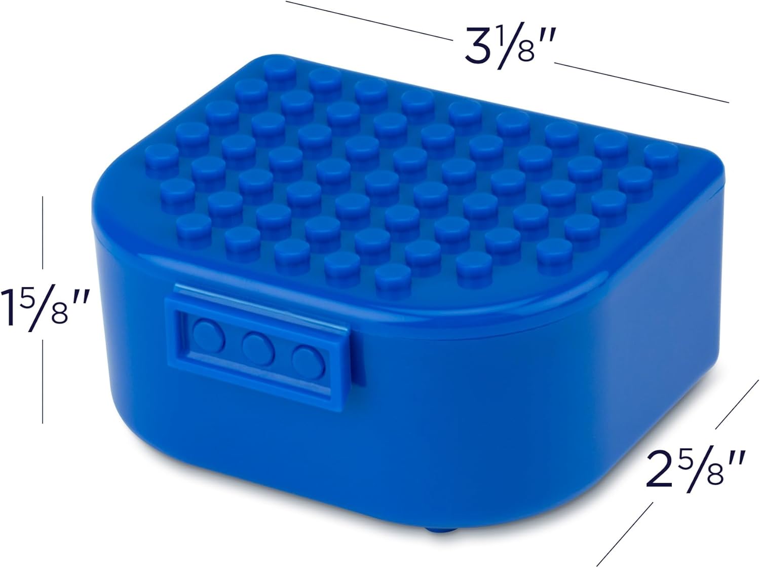 Practicon Building Blocks Toy Storage & Display Boxes with Baseplate Top, Portable Travel Case, Holds Small Parts, Minifigures, Bricks, Snap Closure, Connects Top & Bottom, 3 Pack