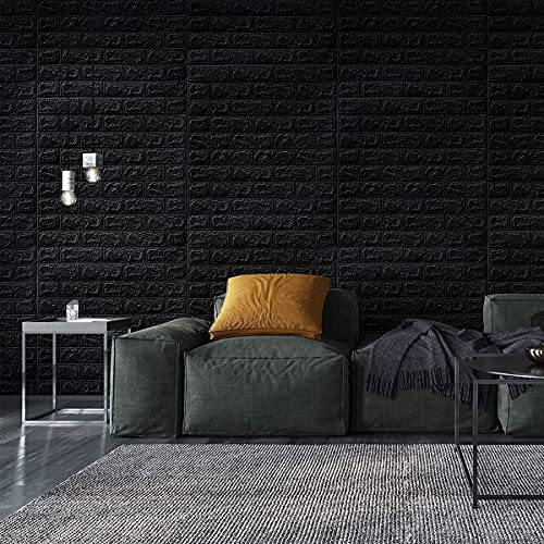 Image of Barebeauty 3D Wall Panel Wallpaper, Self Adhesive PE Foam Brick Sticker, Waterproof Peel & Stick Wall Covering for Home, Bedroom & Living Room Decor, 70 x 77 cm (Pack of 4, 23.2 Sq. Ft. Approx)