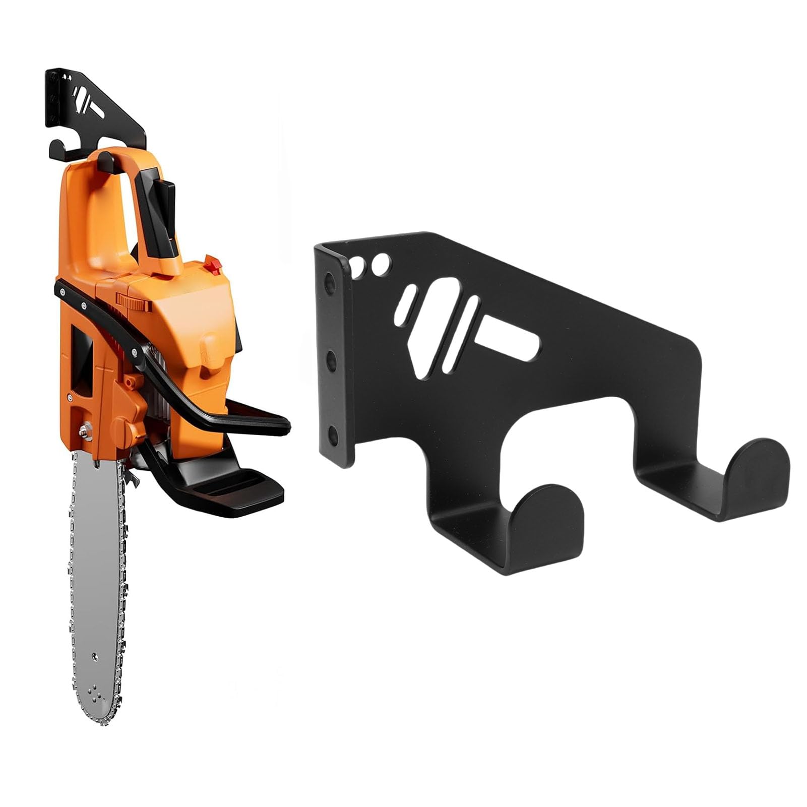 YUEHISY Chainsaw Hanger, Chainsaw Wall Mount with Protective Pad, Heavy Duty Holder, Rack for Garage Storage Shed, Fit for STIHL,