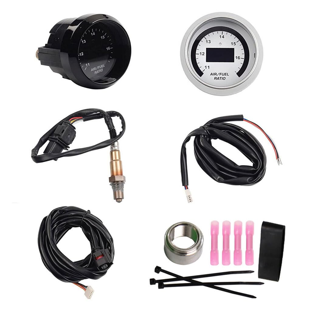 VUIUYOIES Kit de medidor de relación aire combustible-l de banda ancha AFR O2 UEGO, 52mm, medidor de relación, controlador Digital AFR, medidor 30-4110