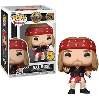 Funko Pop! Rocks | Axl Rose 1980 N° 397 Chase | Édition Chase exclusive et limitée | Guns N’ Roses | Figurine en vinyle à collectionner | FS - Les Beatles, Paul McCartney, John Lennon, RIngo Starr, George Harrison