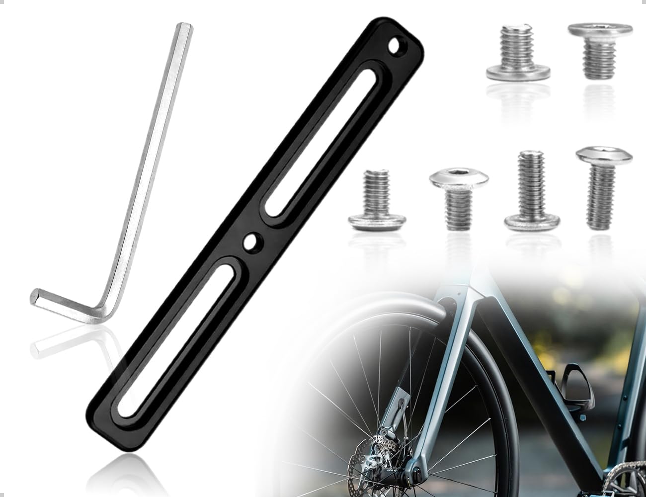 OHYANYAO Adapter für Fahrrad Flaschenhalter,mit 1 Schraubenschlüssel und 6 Schrauben,Fahrradzubehör Flaschenhalterung Adapter,für Mountainbikes,Rennräder,Citybikes