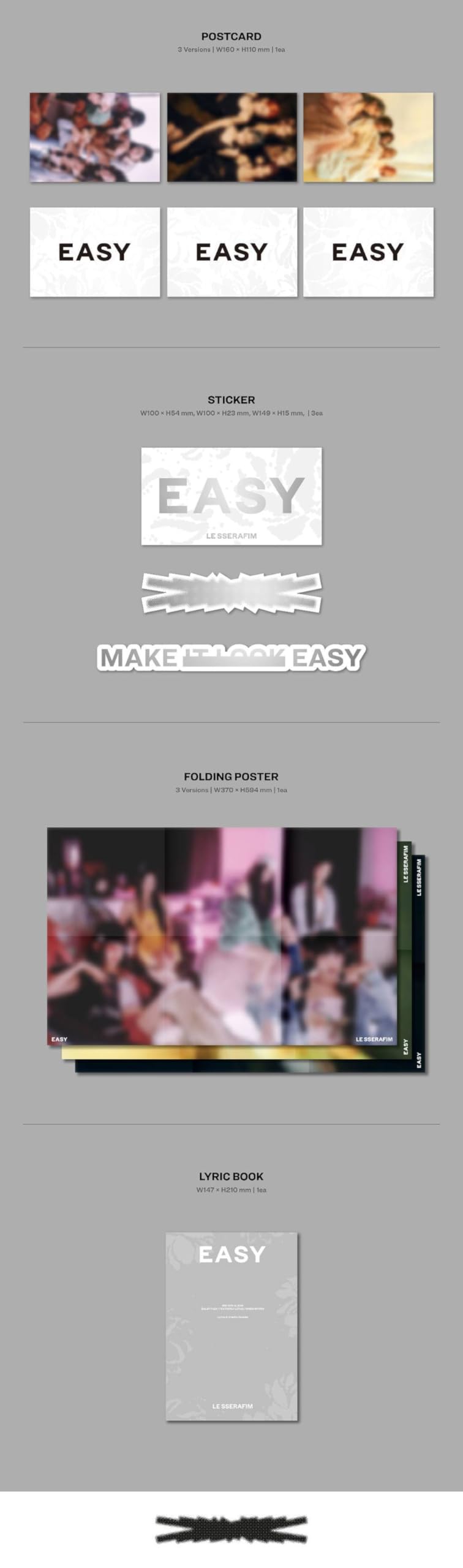 Amazon.co.jp: LE SSERAFIM - 3rd Mini Album [EASY] ルセラフィム