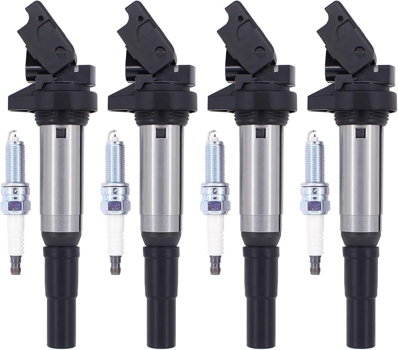 Bobina de ignição e vela de ignição MOTOKU para Mini Cooper e BMW – Kit com 4 peças