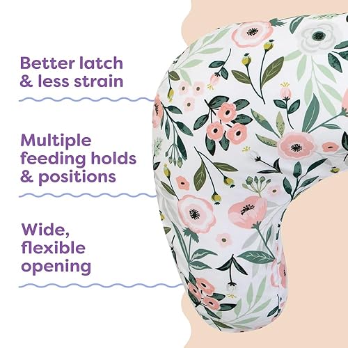 Miniatura 4 de Boppy Almohada de lactancia  Botella ergonómica y almohada de lactancia con cojín alto, firme y grande, repelente al agua con funda lavable Baby