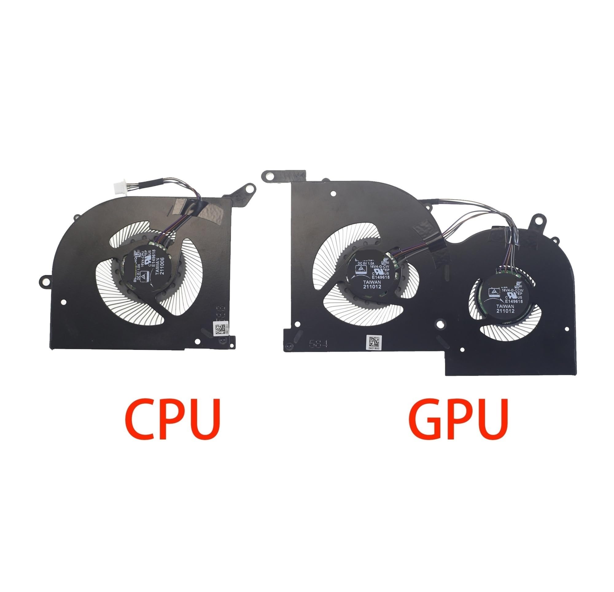 Ventola di raffreddamento CPU GPU for laptop BS5005HS-U4Q BS5005HS-U3J DC5V 4 pin, compatibile con MSI, GS66 Stealth MS-16V4 16V4(CPU GPU FAN)