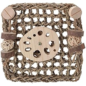 iplusmile Vogel Accessoire 1 st Rabbir Kooi Gras Mat Geweven Bed Mat Cavia Hamster Nest Kauwspeelgoed
